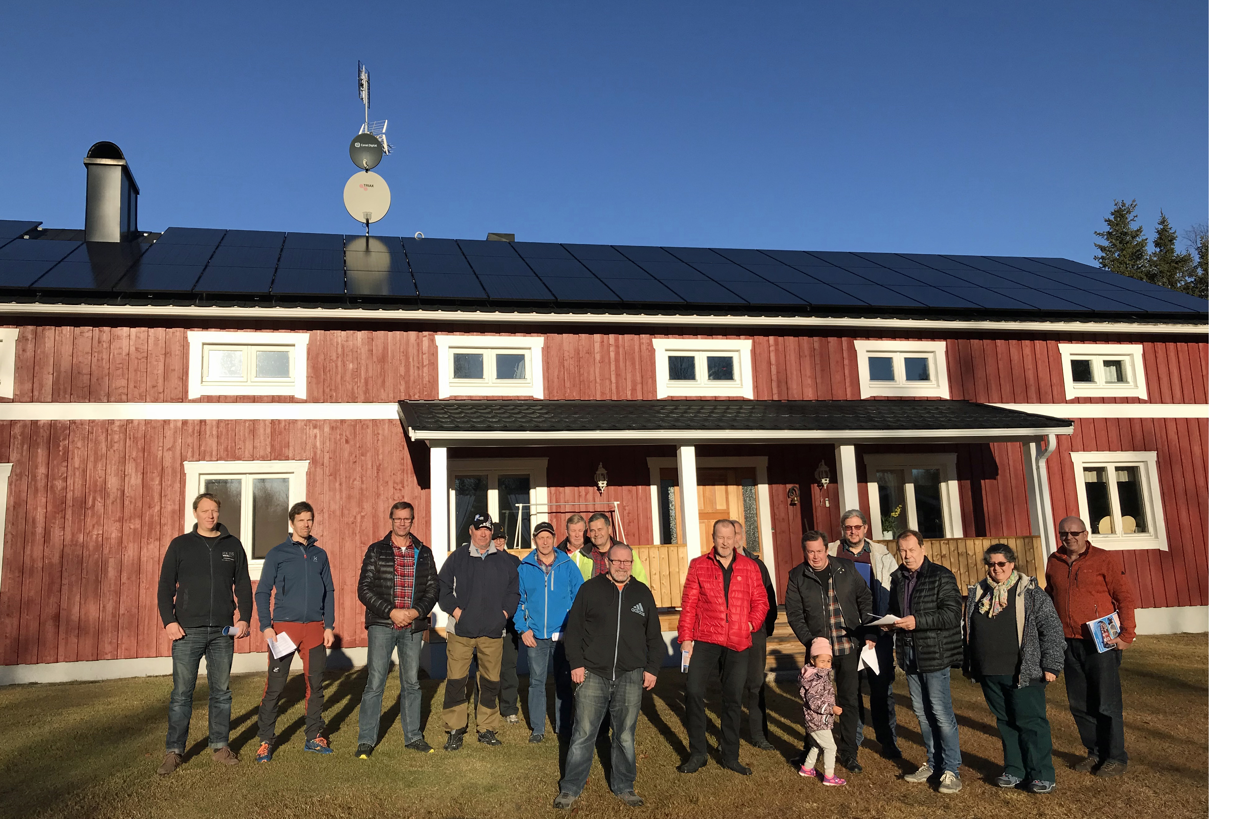 Studiebesök solceller i Pajala på Jonastorpet, höst 2018, foto Silva Herrmann